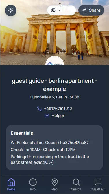 Digitaler Gästeguide im Host Pilot Preis