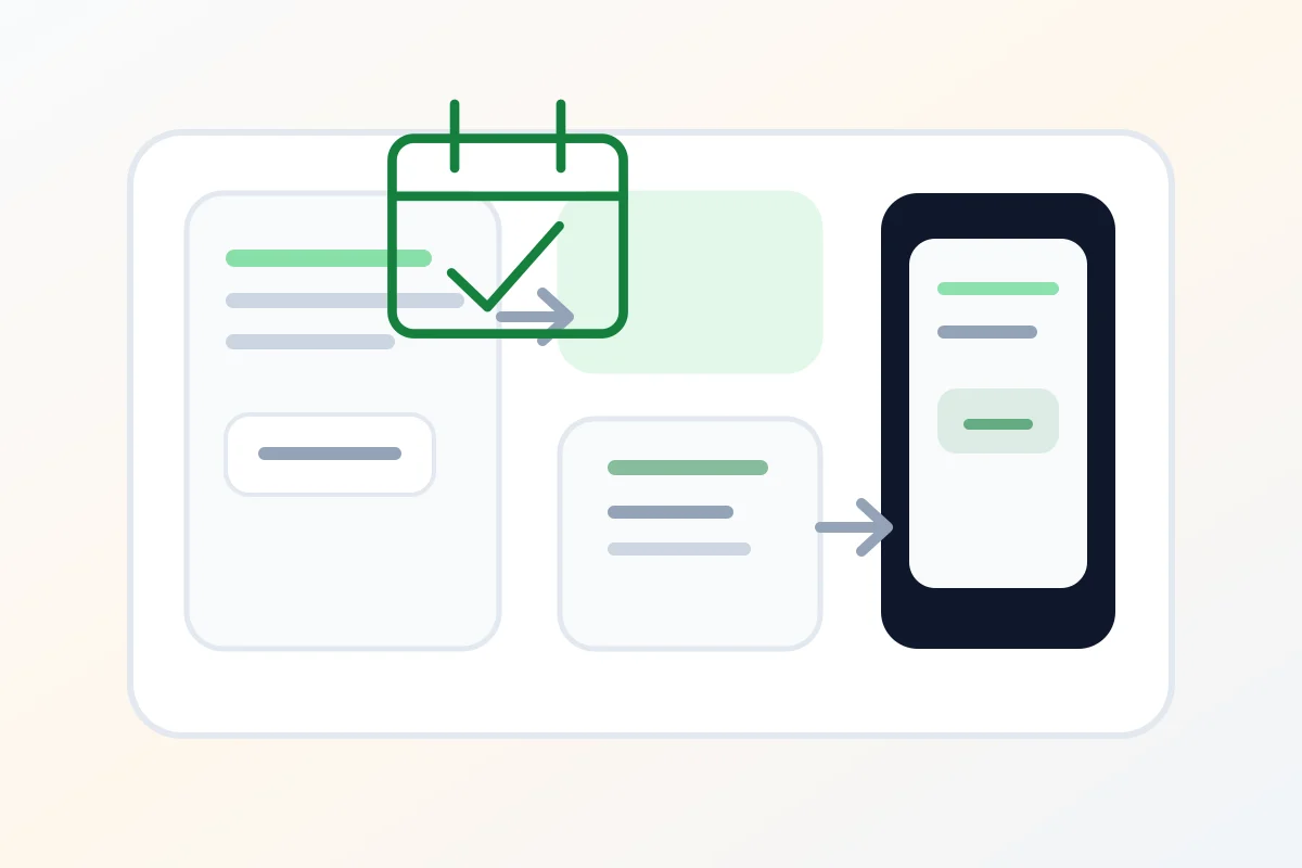 Host workflow illustration for managing booking confirmation with guest messages and a guide link